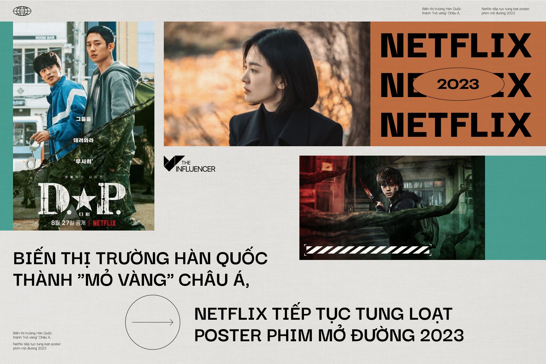 Biến thị trường Hàn Quốc thành "mỏ vàng" Châu Á, Netflix tiếp tục tung loạt poster phim mở đường 2023