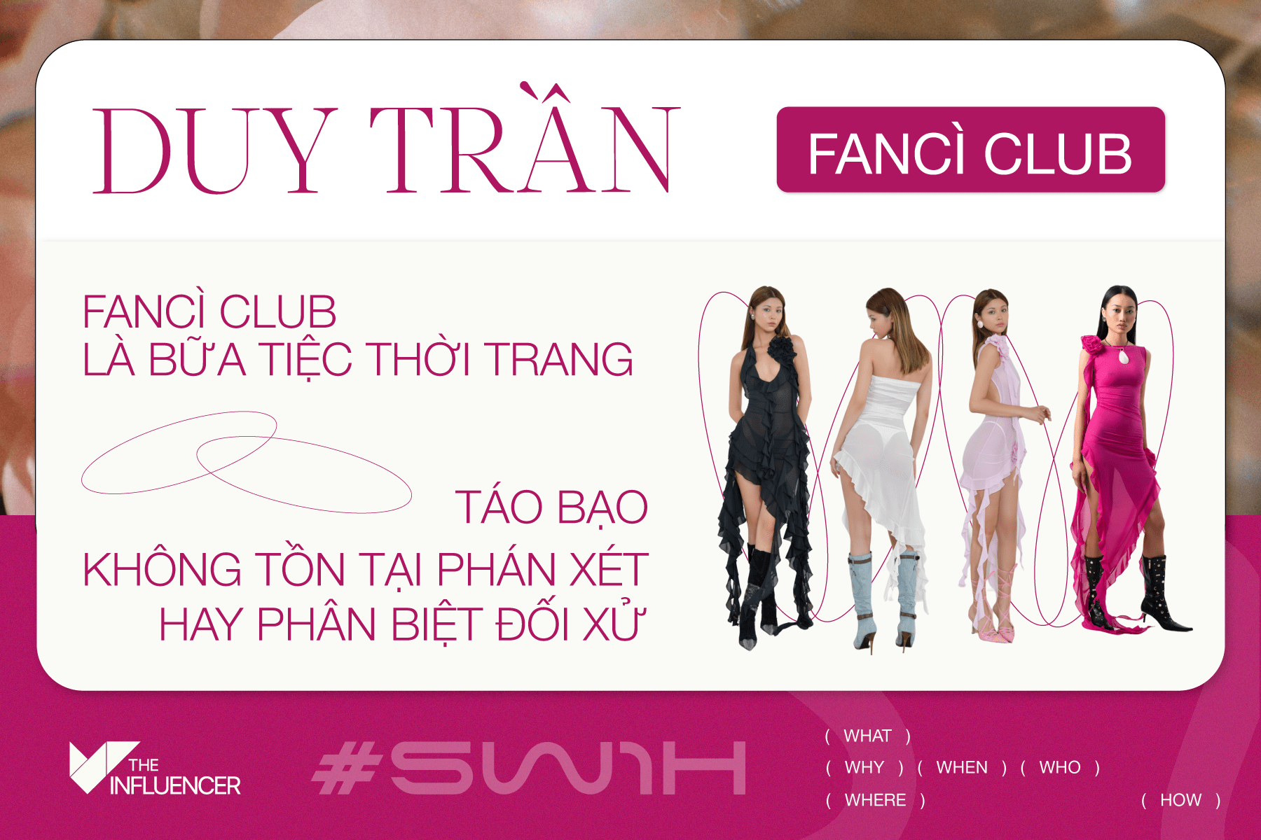 #5W1H - Duy Trần: Fancì Club là bữa tiệc thời trang táo bạo, không tồn tại phán xét hay phân biệt đối xử