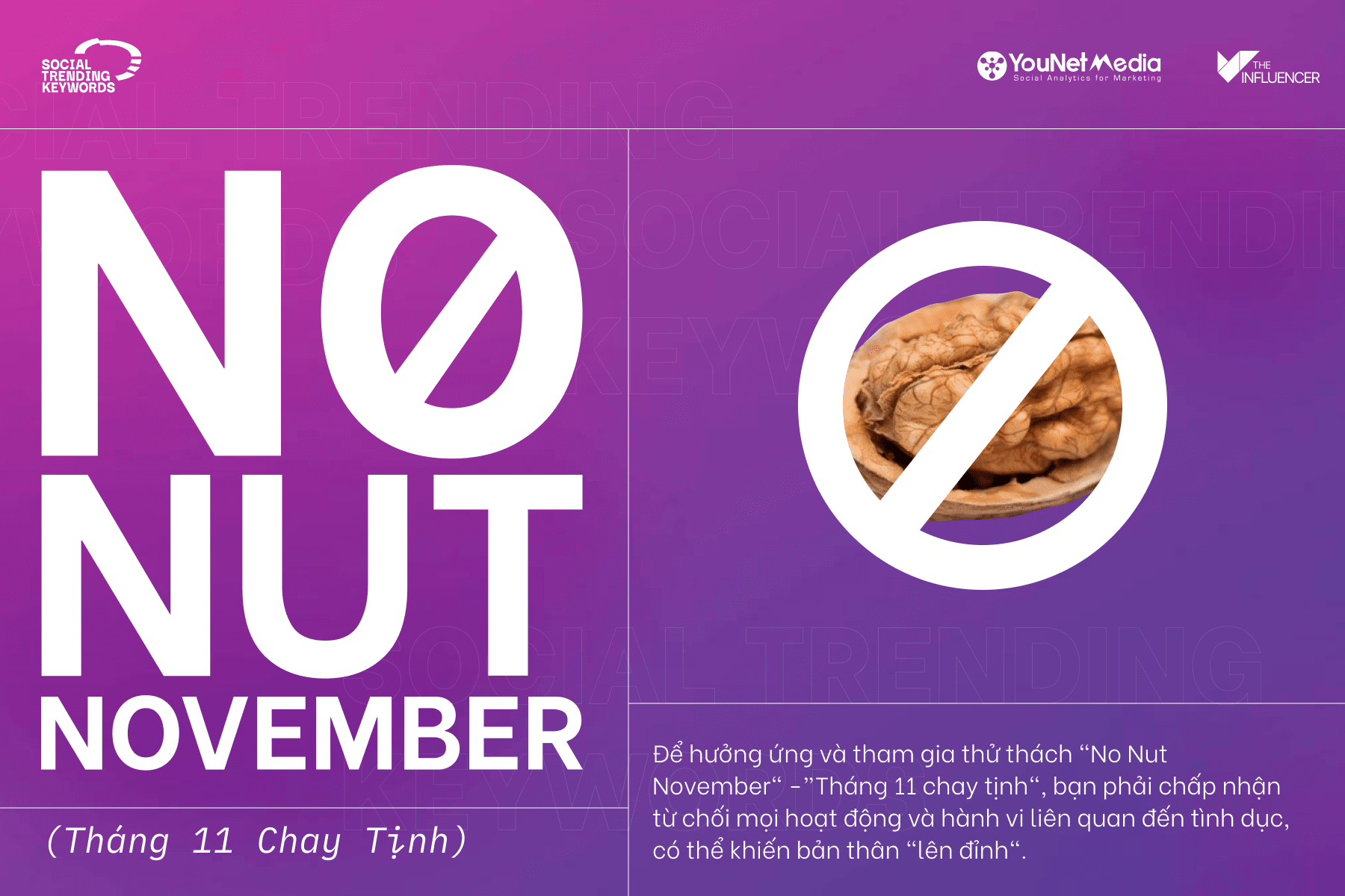 #SocialTrendingKeywords: No Nut November - Tháng 11 tới rồi, cùng nhau “chay tịnh” thôi!
