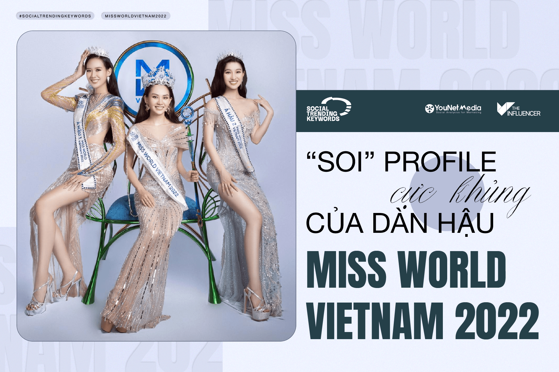 #SocialTrendingKeywords: “Soi” profile cực khủng của dàn hậu Miss World Vietnam 2022